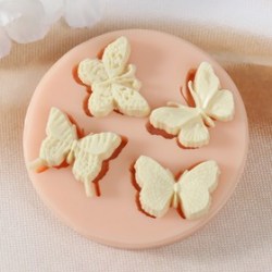Силиконовый молд, форма для заливки Бабочки 2.9×2×0.5 см; 2.6×2.2×0.5 см