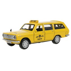 Машина Такси ГАЗ-2402 Волга 12 см свет-звук двери и багажник открываются металлическая