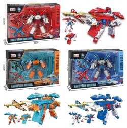 Робот-бластер 2в1 с самолетами(2 штуки), 3 цвета, в коробке