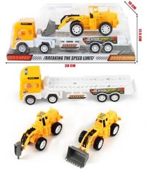 Автовоз DANGER с бульдозером/ямобуром в блистере