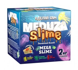 Юный химик набор для опытов и экспериментов "Meduza Slime. Золотой блеск"
