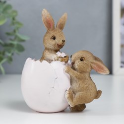 Сувенир статуэтка пасхальная заяц кролик в яйце 10 см