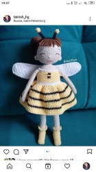 Игрушка кукла пчелка (ручная работа)