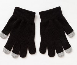 Перчатки женские, цвет чёрный, размер 18