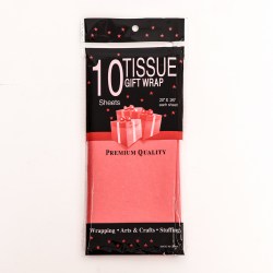 Бумага упаковочная тишью, красная, 50 х 66 см, 1 шт!!!!