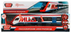 Модель металл свет-звук ЭЛЕКТРОПОЕЗД МЦД 21,5 см, двери