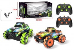 Внедорожник на РУ зеленый/оранжевый (свет,звук) в коробке