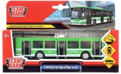 Модель Троллейбус 16,5 см металлическая инерционная двери