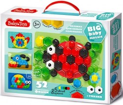 Мозаика для самых маленьких 52 элемента 5 цветов Baby Toys	