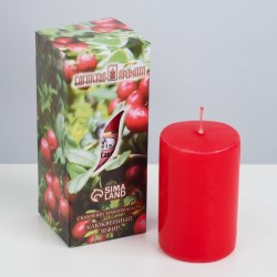 Свеча ароматическая "Клюквенный зефир", 4×6 см, в коробке 