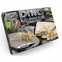 Набор для проведения раскопок серия DINO EXCAVATION динозаврики: трицератопс, брахиозавр