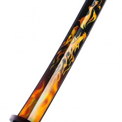 Деревянное оружие Катана драгон с огнем 65 см