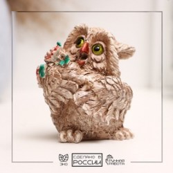 Фигура Сова с букетом 8х6х6см