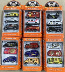 Набор машин (3 штуки), 6 видов в коробке