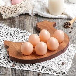 Подставка деревянная для яиц Курочка 6 ячеек
