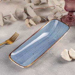 Блюдо прямоугольное Индиголит, 26×10 см, цвет синий