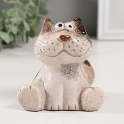 Статуэтка сувенир Серая кошка с ушками 9 см