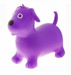Попрыгун собачка фиолетовая (коробка, насос)
