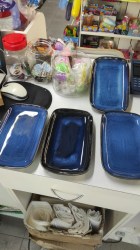 уценка Блюдо прямоугольное Лунная тропа, 24х15х2 см