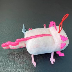 Мягкая игрушка Плюшевая Аксолотля из Майнкрафт 15 см брелок