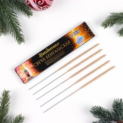 Бенгальские огни золотые «Салют», 5 шт., 17 см, горение 30 сек.