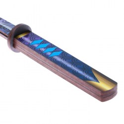 Сувенирное деревянное оружие Катана узор 65 см