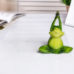 Статуэтка для интерьера, Лягушка Йог 15 см (лапы вверх)