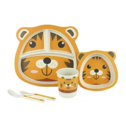 Набор детской бамбуковой посуды Тигр