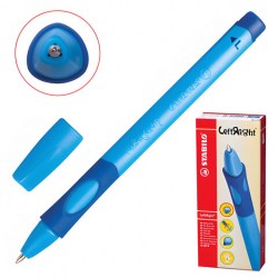 Ручка шариковая STABILO LeftRight, СИНЯЯ, для левшей, корпус синий, 0,8мм, линия 0,4мм