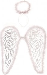 Карнавальный набор "Ангел", 2 предмета: нимб, крылья, цвет белый, 3-5 лет
