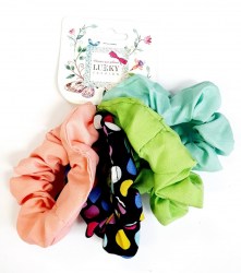 Lukky Fashion набор резинок для волос текстиль, 4 шт, 4 цвета			