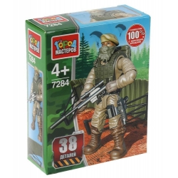 Конструктор Армия: солдат с парашютор 38 дет.