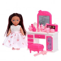 Кукла малышка Парикмахер Lyna с набором мебели и аксессуарами