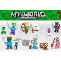 Комплект 12 фигурок в 6 коробках из Майнкрафт TM7001