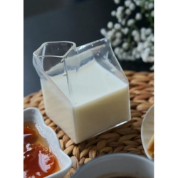 Молочник бокал стеклянный в форме пакета 400 мл