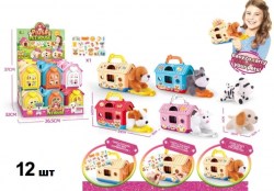 Песик (12см) с аксессуарами (домик-переноска), 6 видов