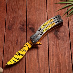 Сувенир деревянный Нож Бабочка тигровый