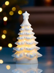 Светодиодная фигура Елочка белая 7.1×6.5×12 см, 1 LED, 