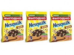 Готовый завтрак NESTLE Nesquik Duo шоколадный, обогащенный витаминами и минеральными веществами, 700