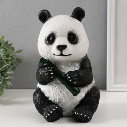 Копилка статуэтка Панда жует бамбук 23 см