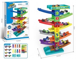 Набор 'Автотрек' 31х21х9см, 9 цветных сборных ярусов в короб