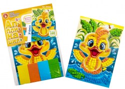 Набор для творчества.Аппликация'Утенок'(4 цв, 200 эл)