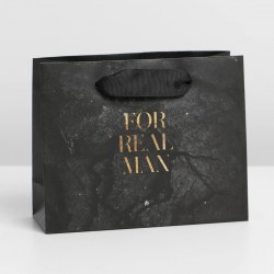 Пакет ламинированный горизонтальный Настоящий мужчина, S 12 × 15 × 5,5 см 