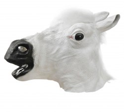 Карнавальная маска латекс Лошадь, цвет белый