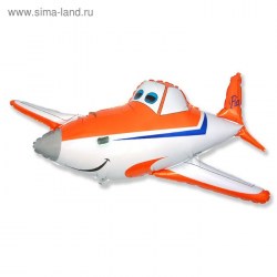 Шар фольгированный 30" Самолет Оранжевый