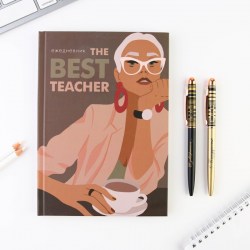 Подарочный набор Лучшему Учителю ежедневник А5, 2 ручки